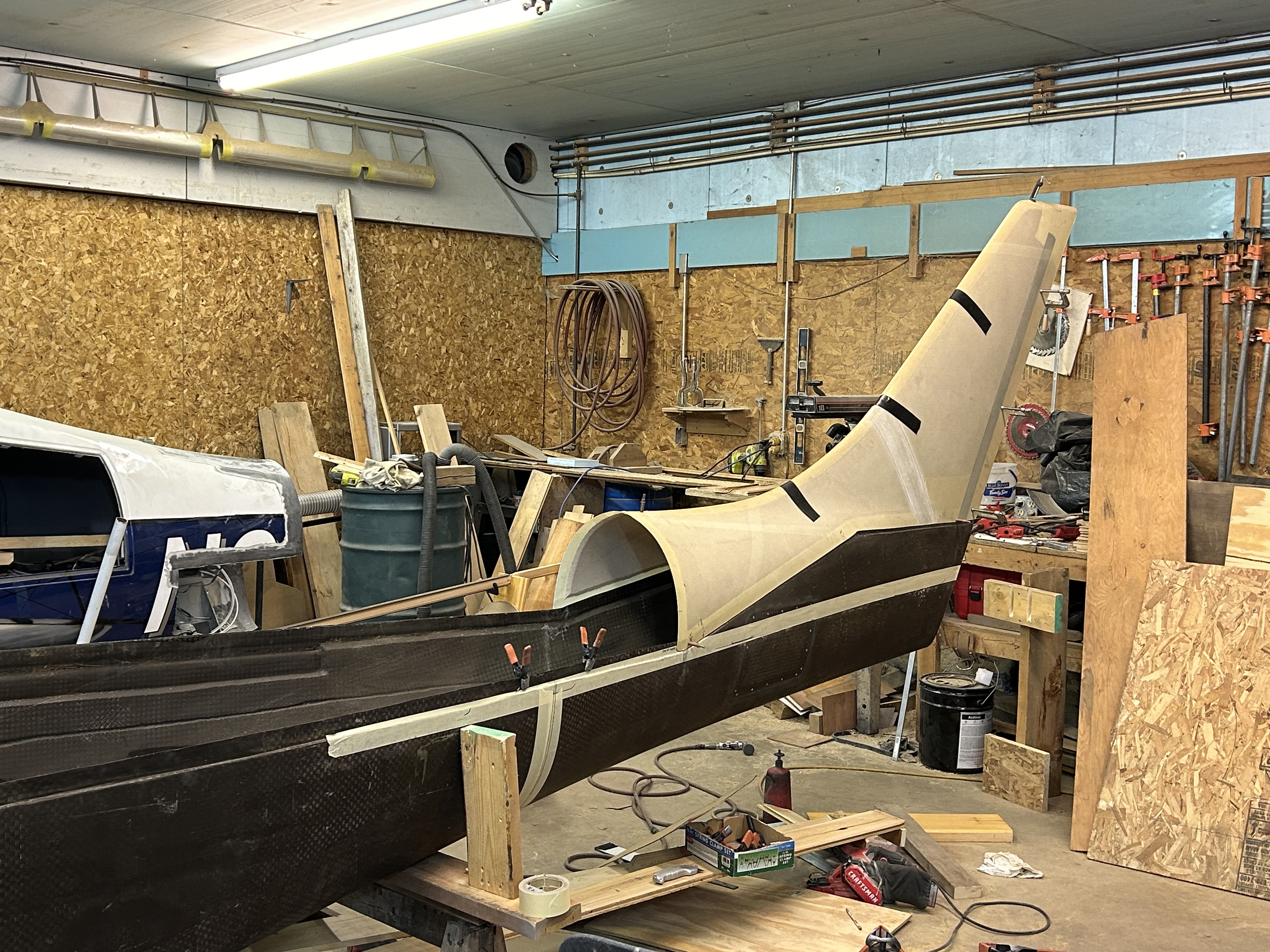 Vertical fitted to new lower fuselage section