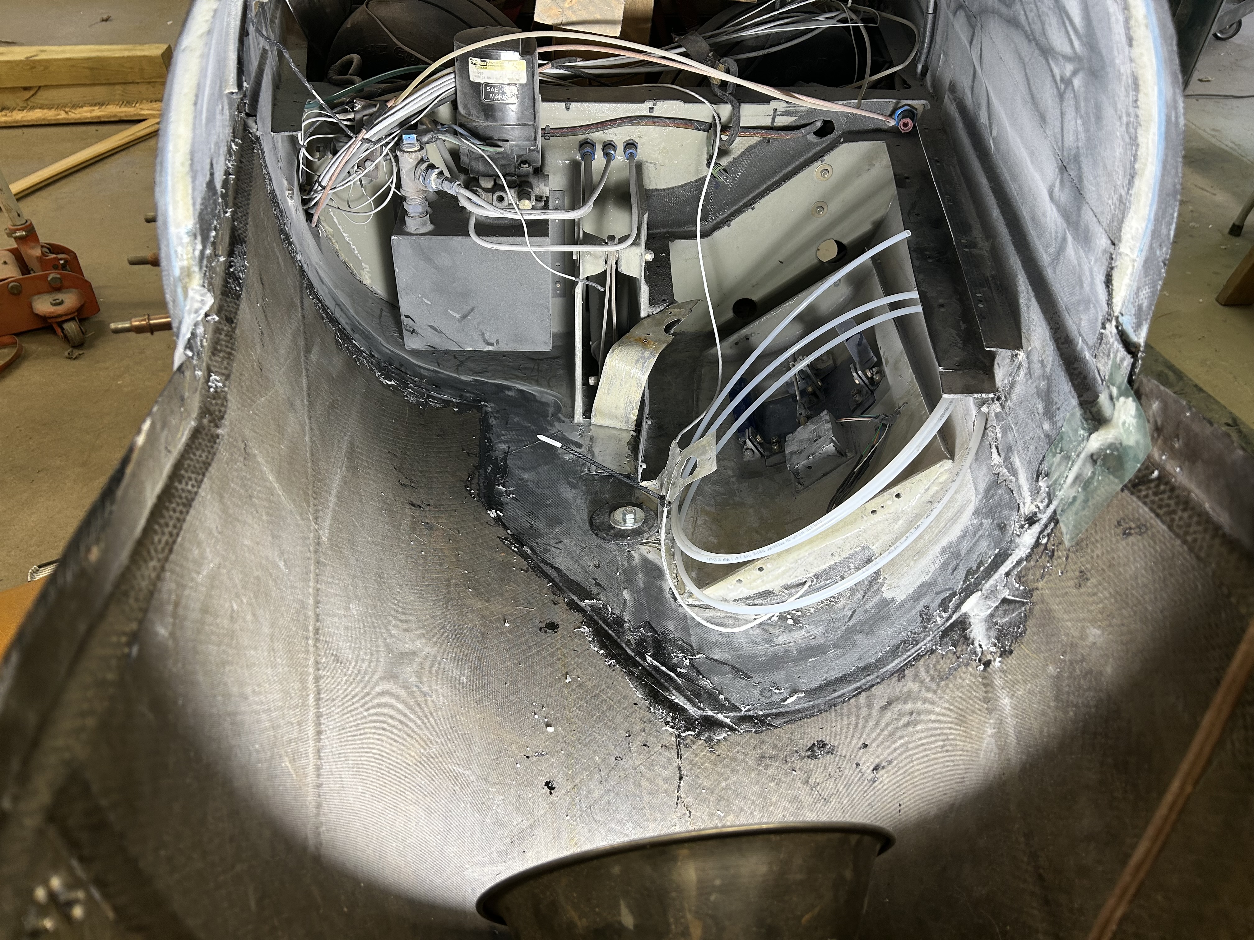 Lower fuselage sections bonded