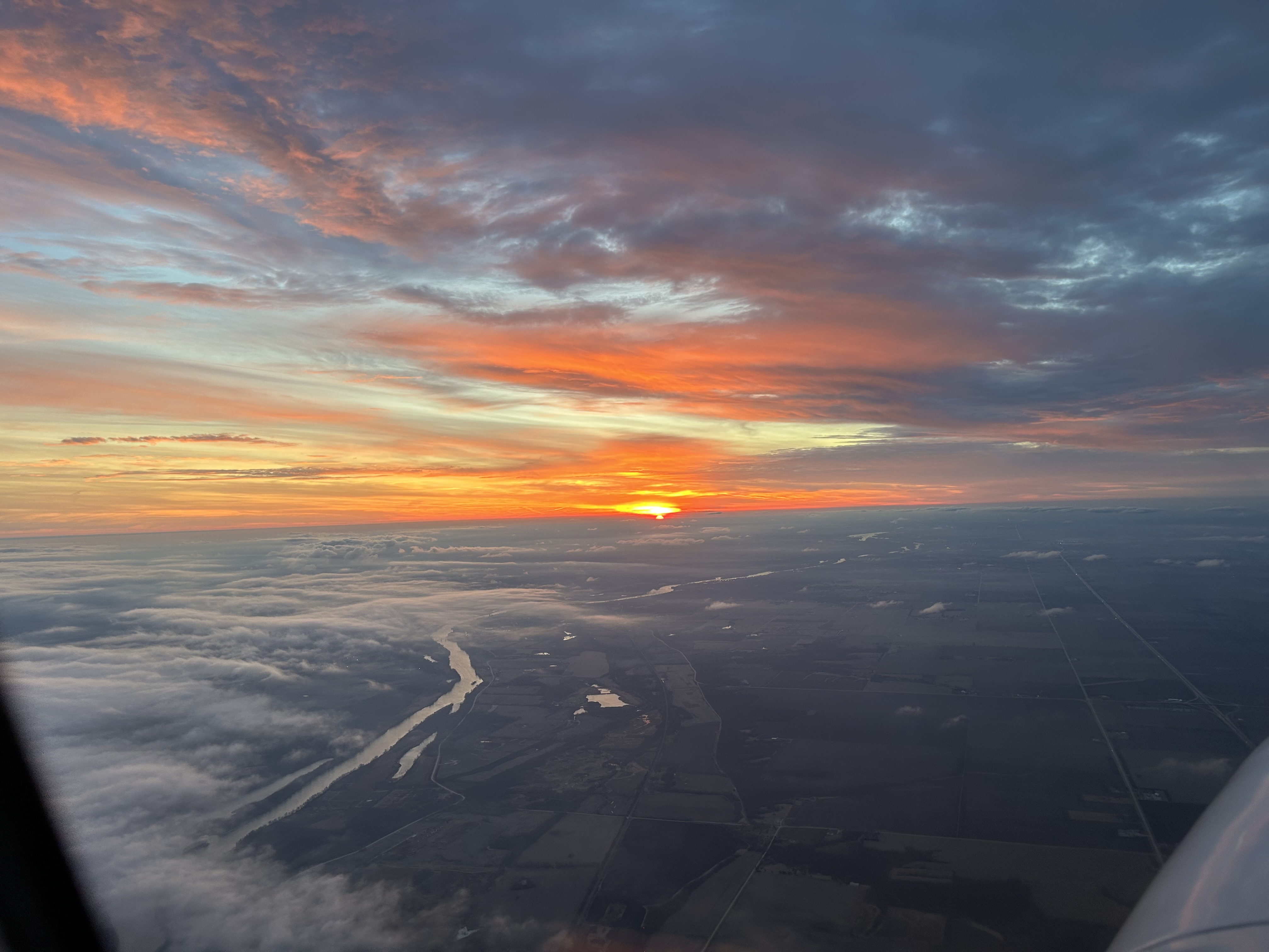 West of Chicago, about to turn North